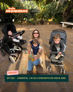 Une jeune maman avec ses trois enfants en bas âges
