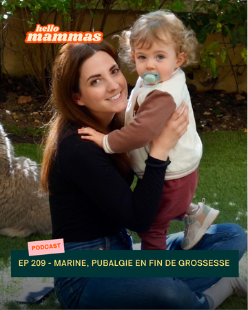 Épisode du podcast HelloMammas – podcast sur la maternité, témoignage de Marine sur sa pubalgie en fin de grossesse