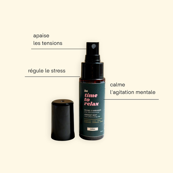 Brume détente aux huiles essentielles de santal et cèdre